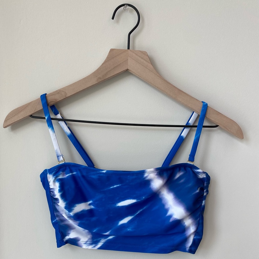Xhilaration Blue Tie-Dye Bikini Bottoms Size S